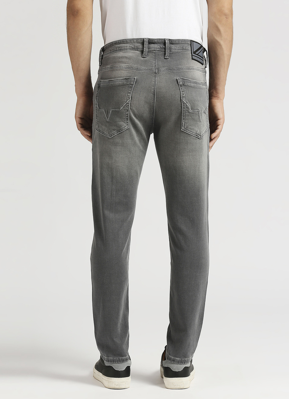 Chinox Grey Mid Rise Ankle Gymindigo Jeans, , large image number 3