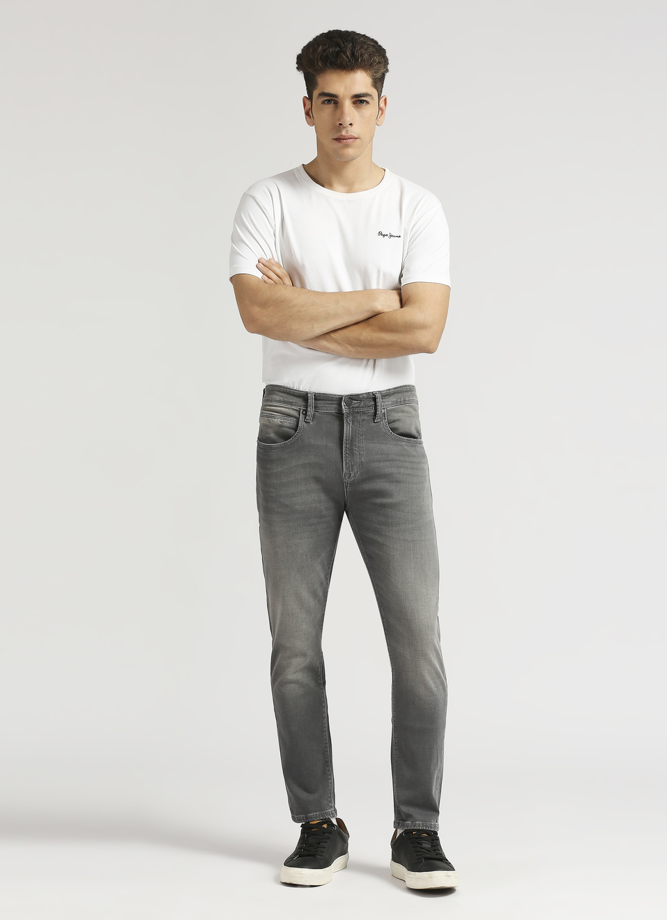Chinox Grey Mid Rise Ankle Gymindigo Jeans, , large image number 5