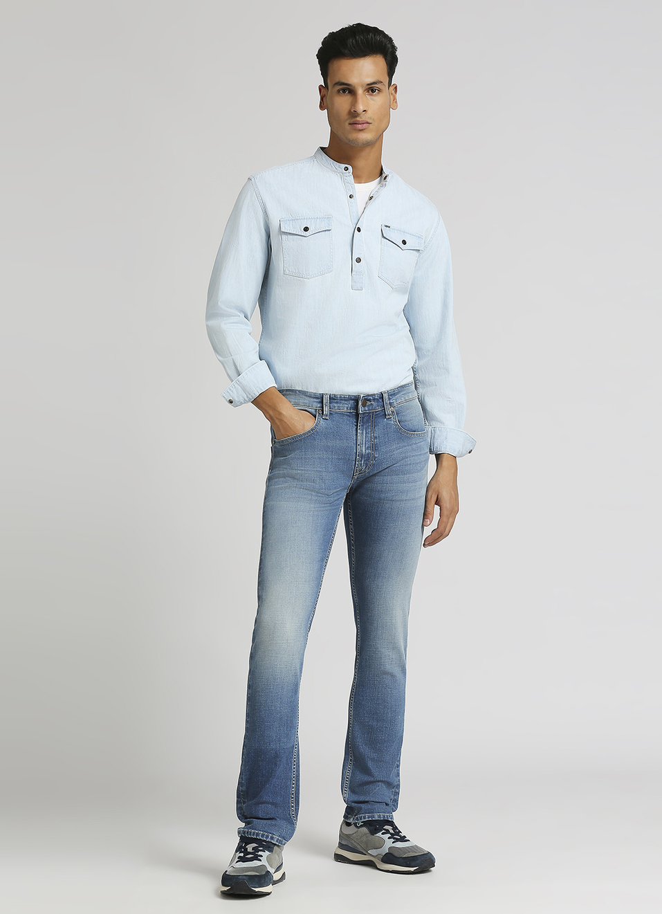Vapour Mid Rise Slim Fit Jeans, , large image number 1