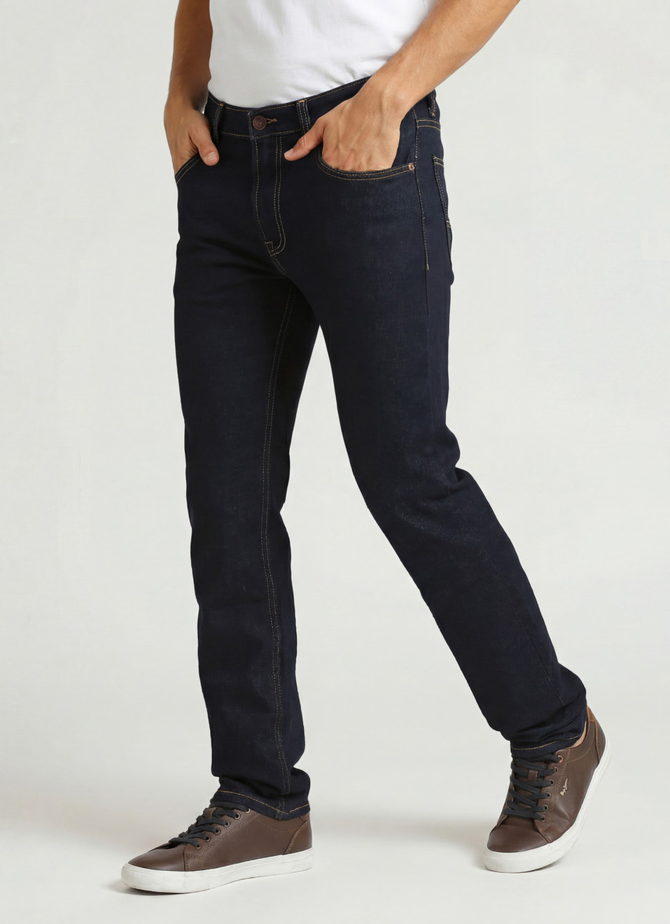 Vapour Raw Mid Rise Slim Fit Jeans, , large image number 0