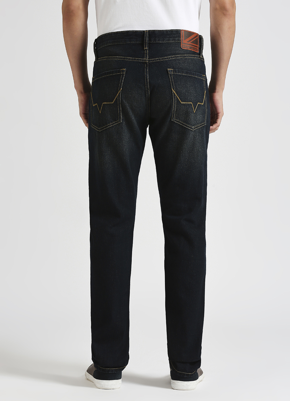 Vendie Dark Blue Mid Rise Straight Fit Jeans, , large image number 3