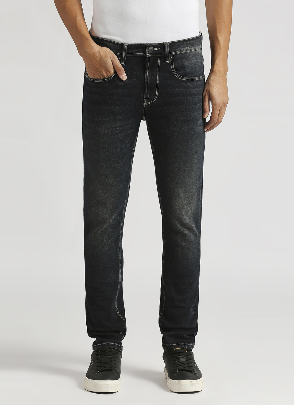 Chinox Black Mid Rise Skinny Fit Jeans, , large image number 2