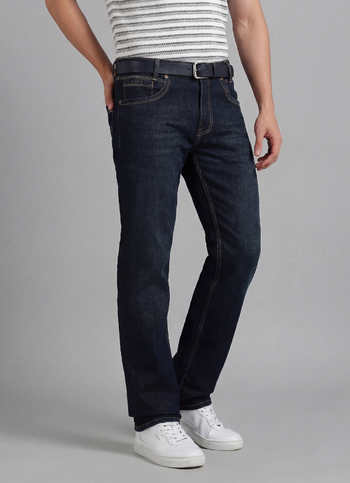 Holborne Dark Blue Mid Rise Straight Fit Jeans