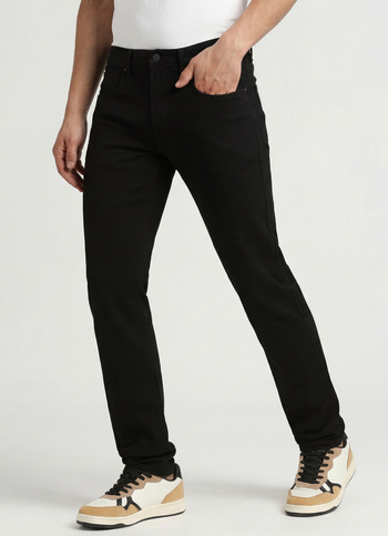 Vapour Black Mid Rise Slim Fit Jeans