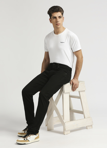 Vapour Black Mid Rise Slim Fit Jeans