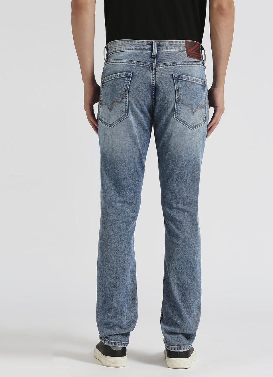 Vendie Light Blue Mid Rise Straight Fit Jeans, , large image number 3