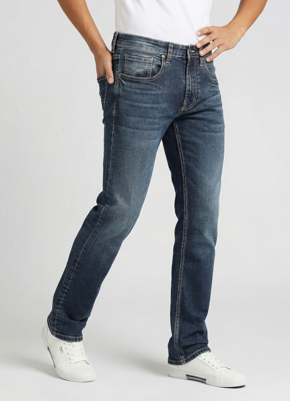 Holborne Mid Rise Straight Fit Jeans, , large image number 0