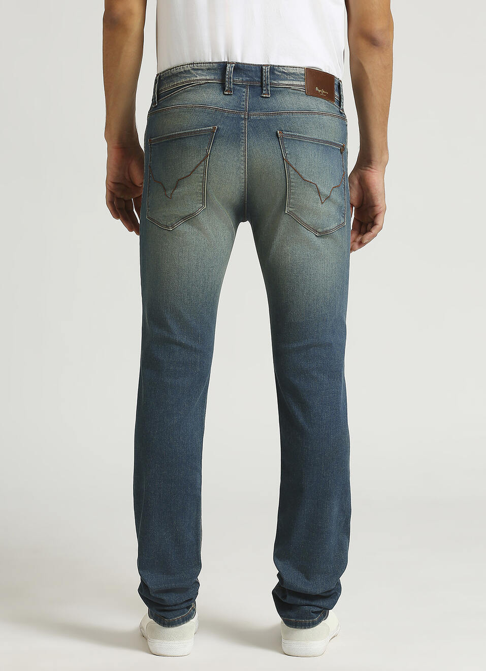 Vapour Dark Blue Mid Rise Slim Fit Powerflex Jeans, , large image number 3