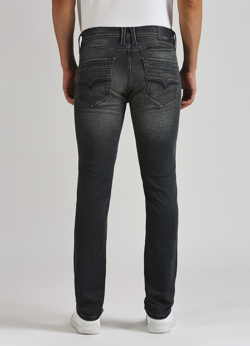 Vapour Dark Grey Mid Rise Slim Fit Jeans, , large image number 3