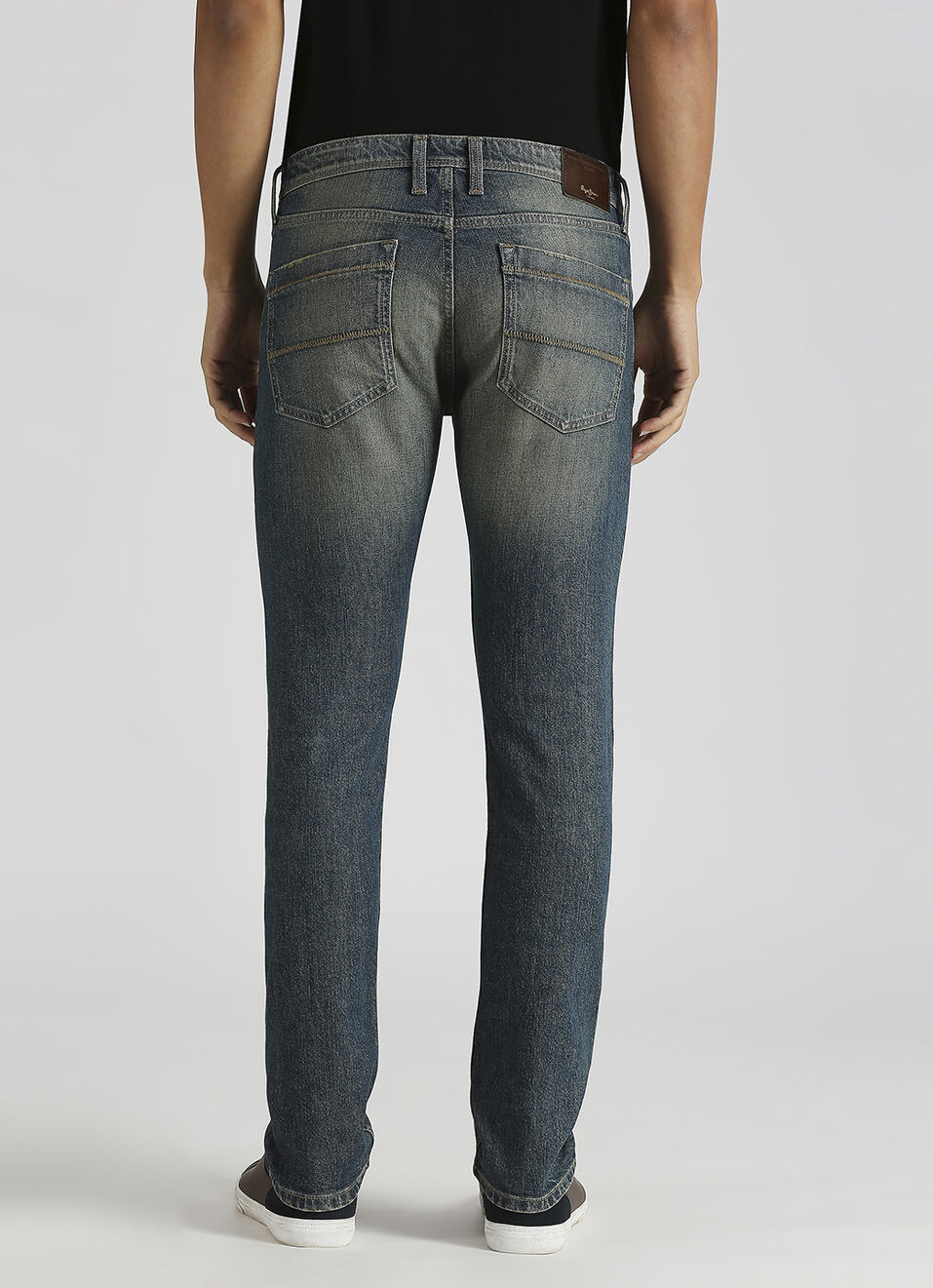 Vapour Vintage Washed Mid Rise Slim Fit Jeans, , large image number 3