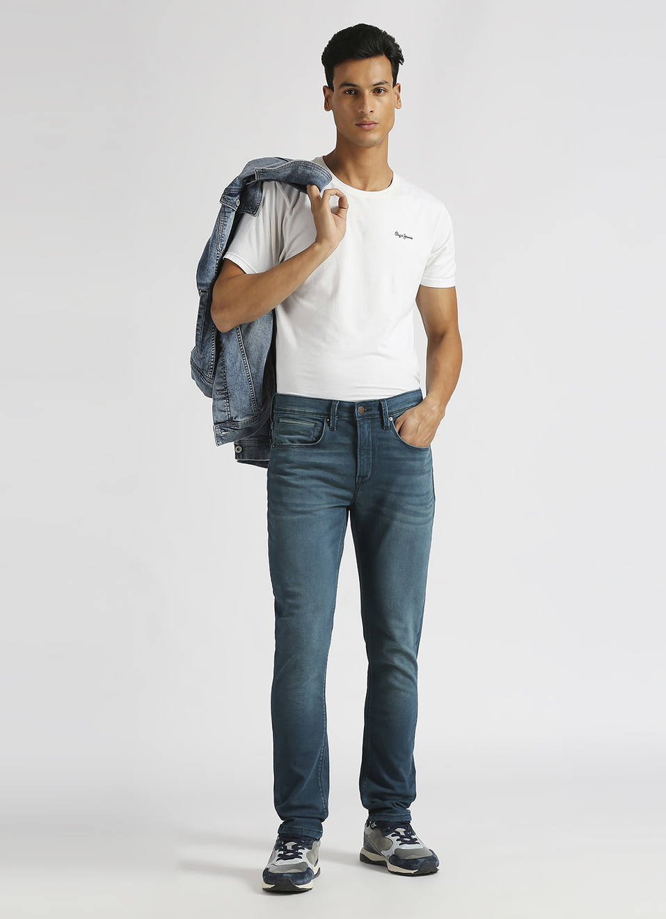 Chinox Black Mid Rise Skinny Fit Jeans, , large image number 1