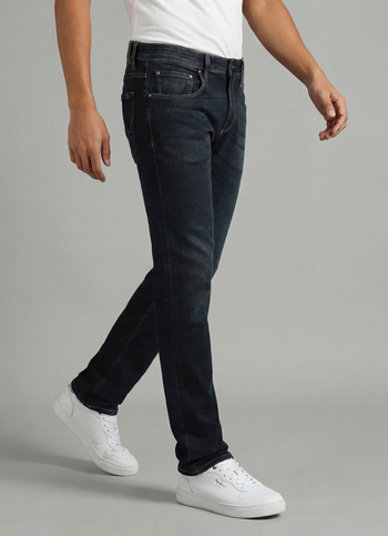 Vapour Dark Blue Mid Rise Slim Fit Jeans