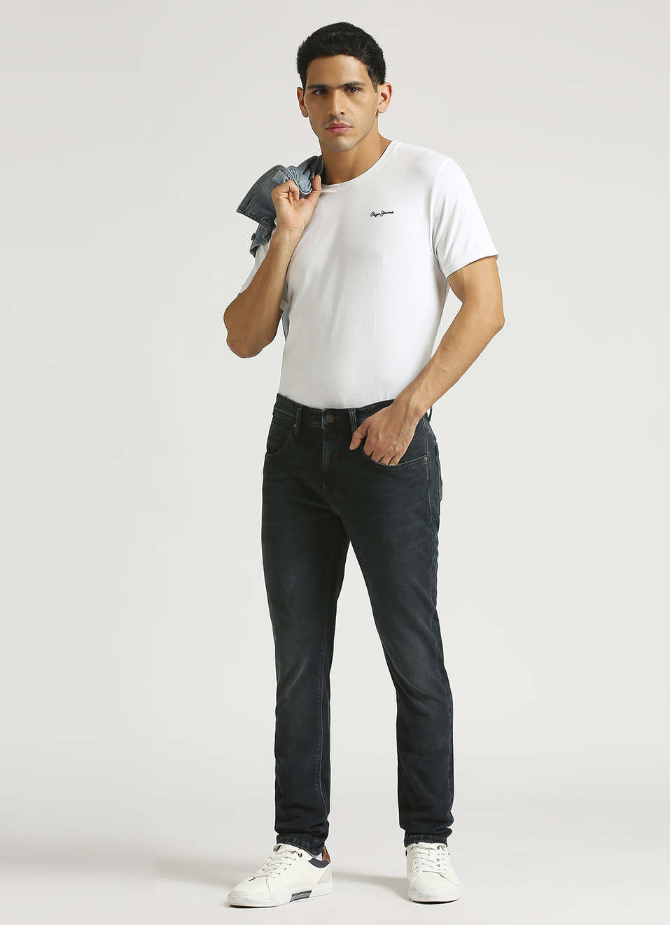 Chinox Black Mid Rise Skinny Gymindigo Jeans, , large image number 1