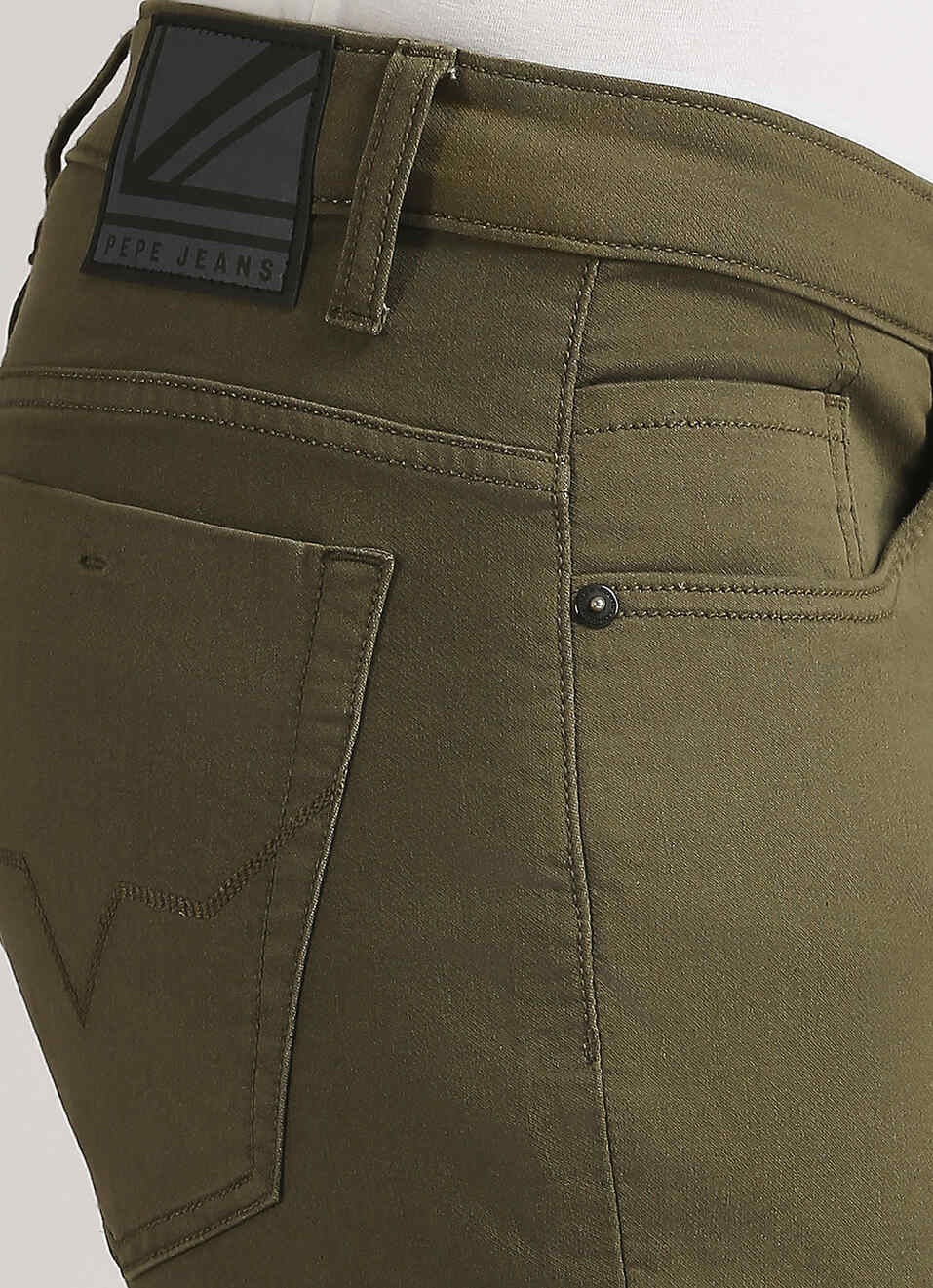 Chinox Olive Mid Rise Regular Fit Gymindigo Shorts, , large image number 4