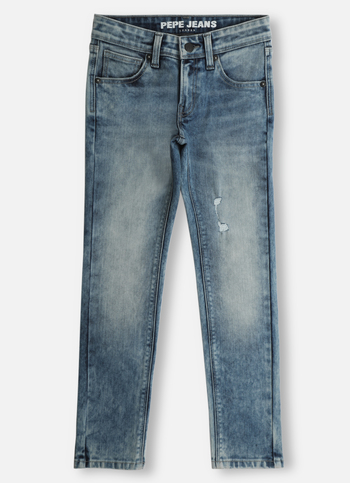 Boys Cash Light Blue Mid Rise Slim Fit Jeans
