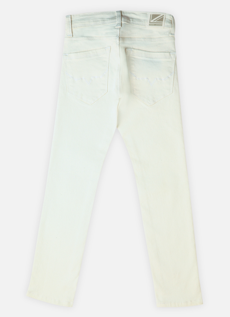 Boys Cash White Mid Rise Slim Fit Jeans, , large image number 1