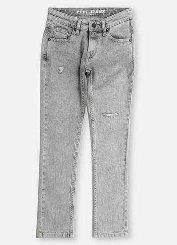 Boys Cash Grey Mid Rise Slim Fit Jeans