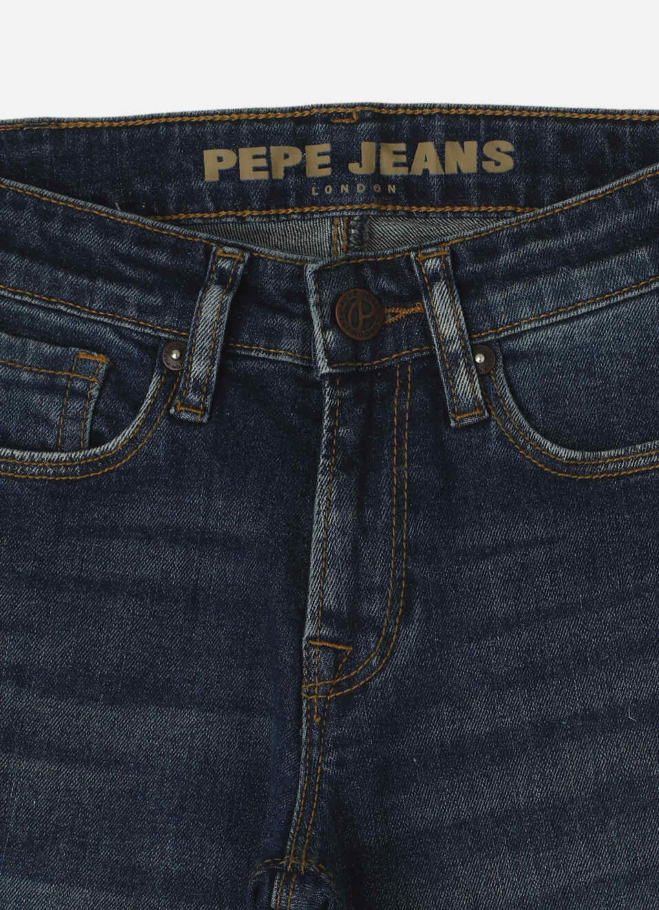 Boys Dark Blue Mid Rise Bootcut Jeans, , large image number 2