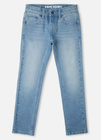 Boys Cash Light Blue Mid Rise Slim Fit Jeans