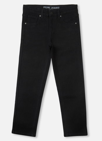Boys Skater Black Mid Rise Slim Fit Jeans