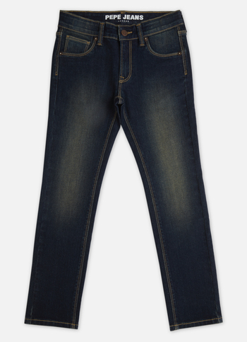Boys Rivet Dark Blue Mid Rise Slim Fit Jeans