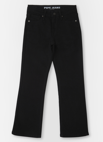 Boys Black Mid Rise Bootcut Jeans