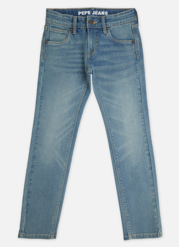 Boys Cash Light Blue Mid Rise Slim Fit Jeans