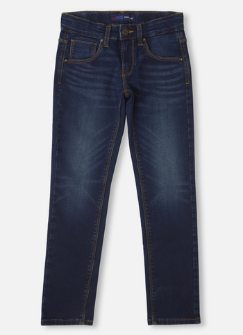Boys Cash Dark Blue Mid Rise Jogger Fit Gymindigo Jeans