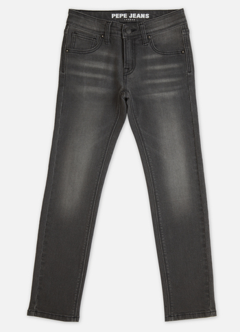 Boys Cash Grey Mid Rise Slim Fit Jeans