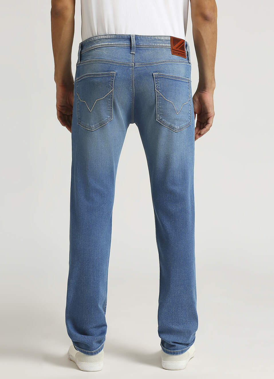 Vapour Light Blue Low Rise Tapered Jeans, , large image number 3