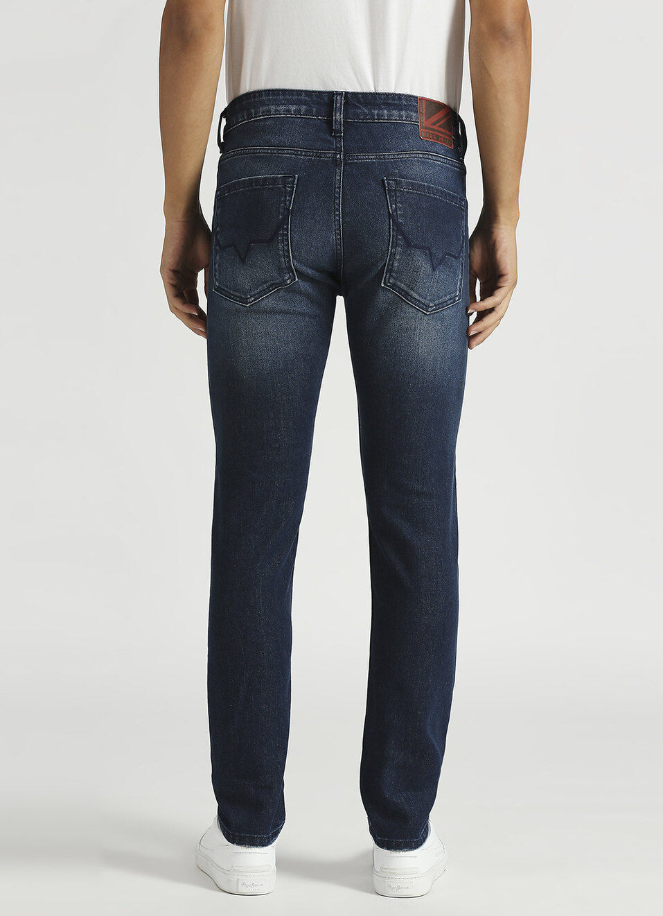 Vapour Dark Blue Low Rise Tapered Jeans, , large image number 3