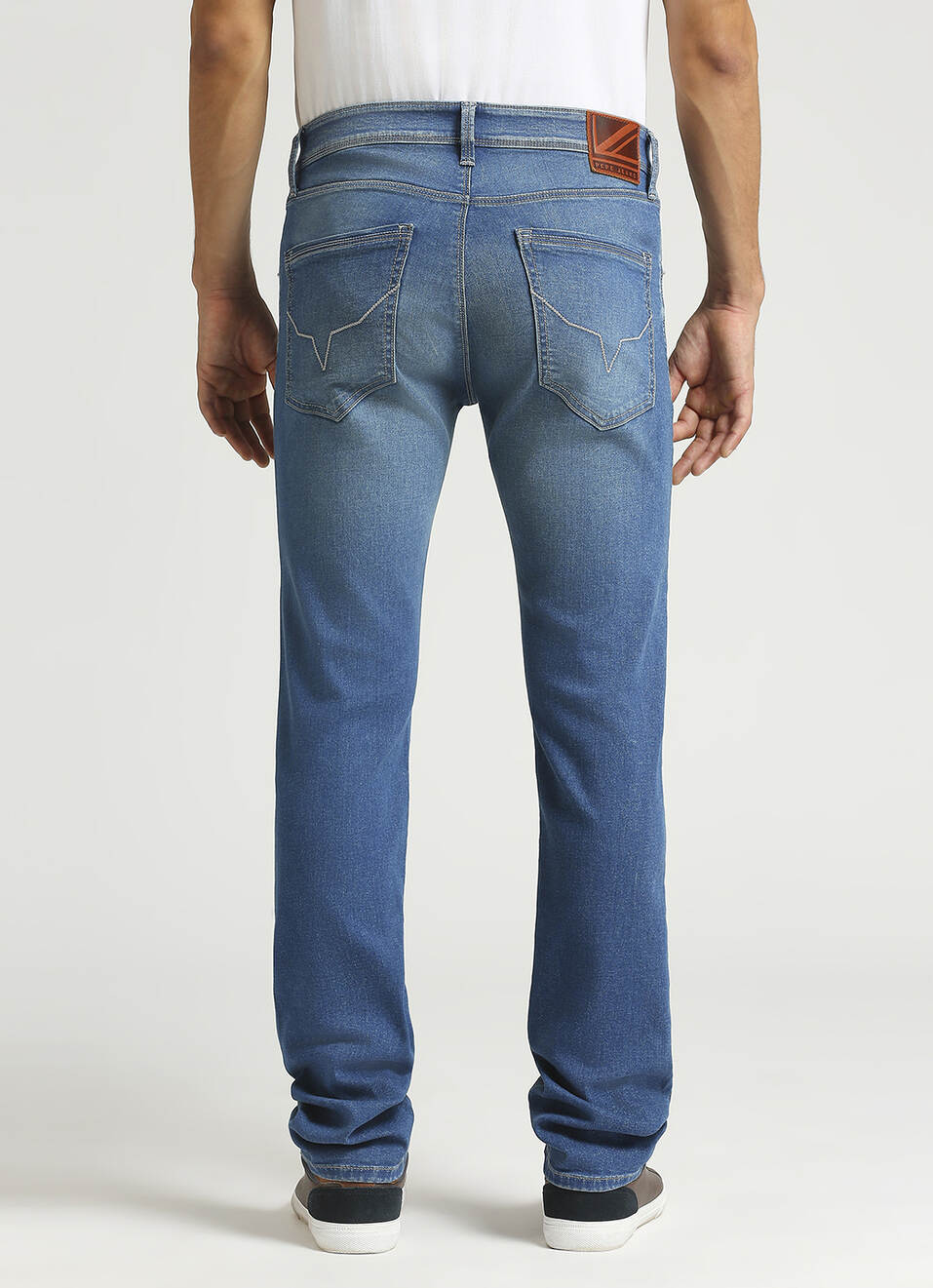 Vapour Blue Mid Rise Slim Fit Jeans, , large image number 3