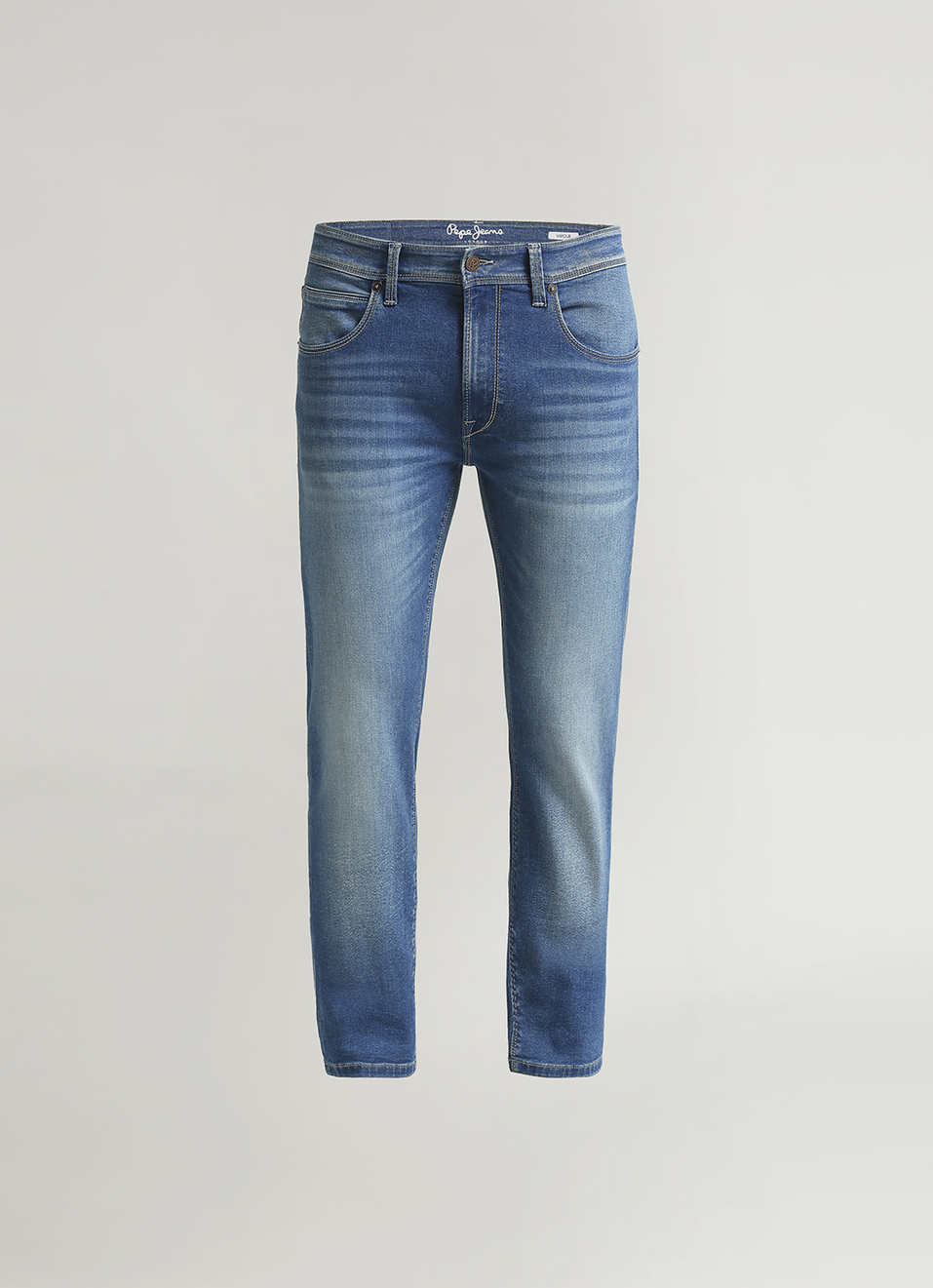 Vapour Blue Mid Rise Slim Fit Jeans, , large image number 5