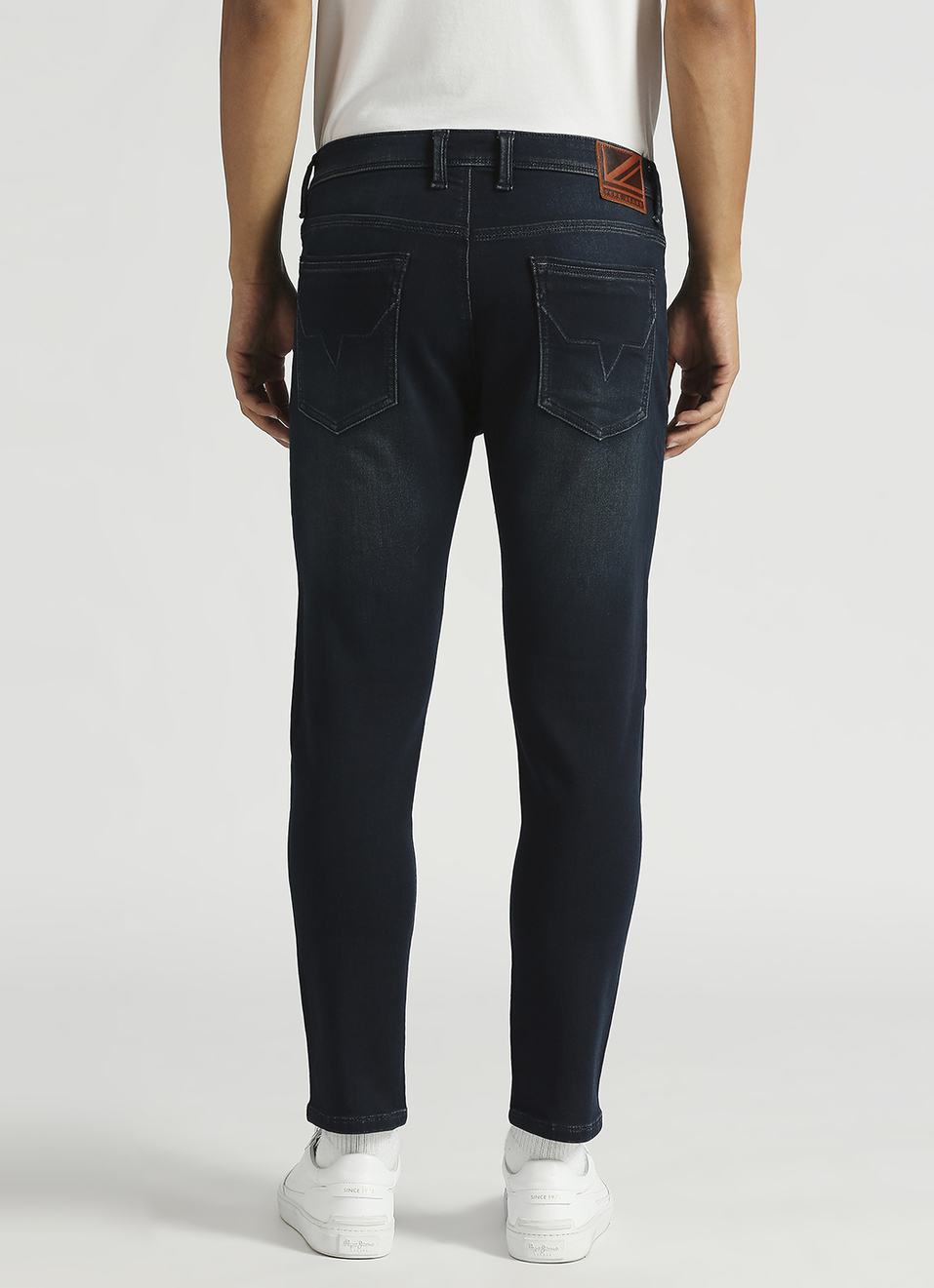 Chinox Dark Blue Mid Rise Skinny Fit Knitted Gymindigo Jeans, , large image number 3