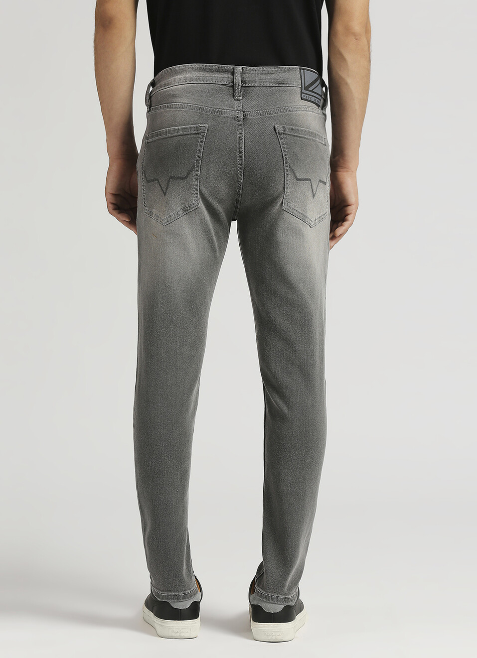 Chinox Grey Mid Rise Ankle Jeans, , large image number 3