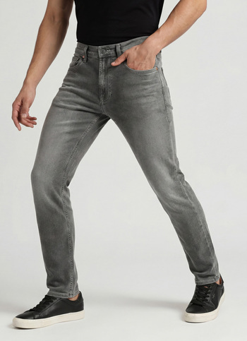 Chinox Grey Mid Rise Ankle Jeans