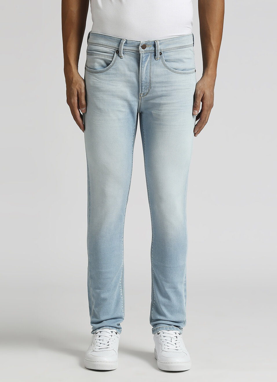 Chinox Light Blue Mid Rise Skinny Gymindigo Jeans, , large image number 2