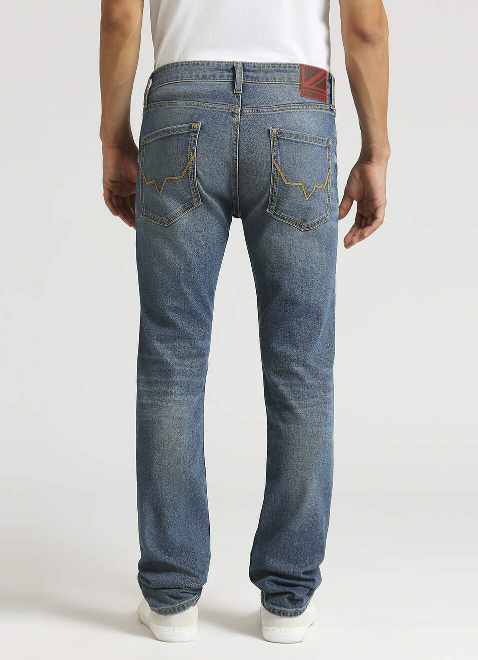 Vapour Blue Mid Rise Slim Fit Jeans, , large image number 3