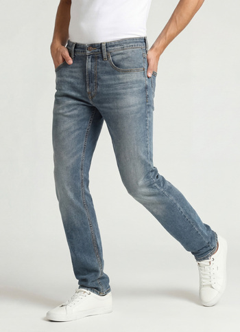 Vapour Blue Mid Rise Slim Fit Jeans