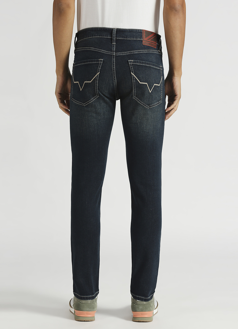 Vapour Dark Blue Low Rise Tapered Fit Jeans, , large image number 3