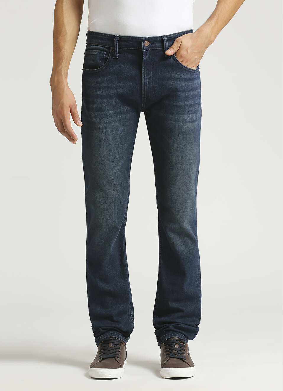 Vapour Dark Blue Mid Rise Skinny Fit Jeans, , large image number 2