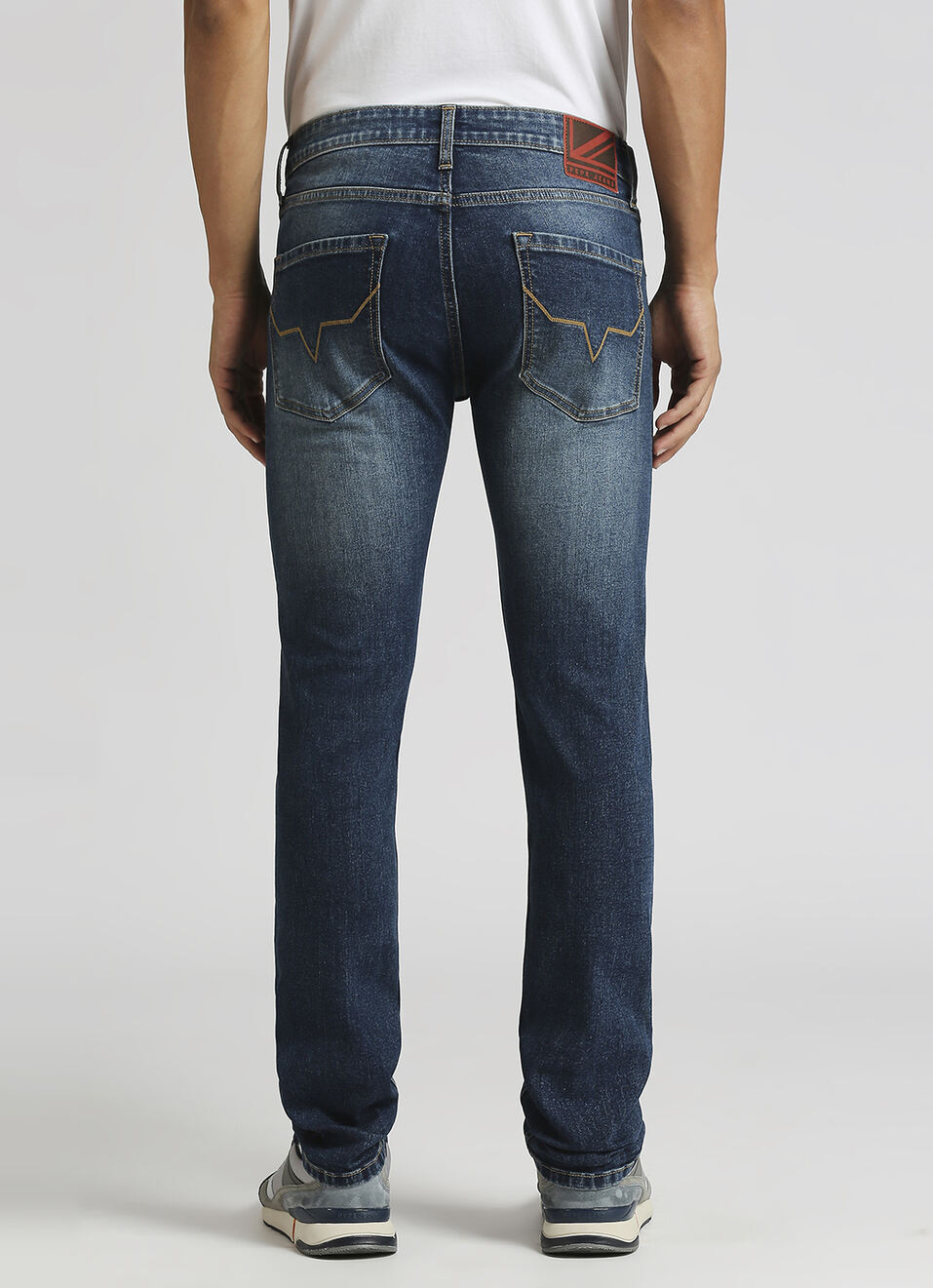 Vapour Dark Blue Mid Rise Slim Fit Jeans, , large image number 3