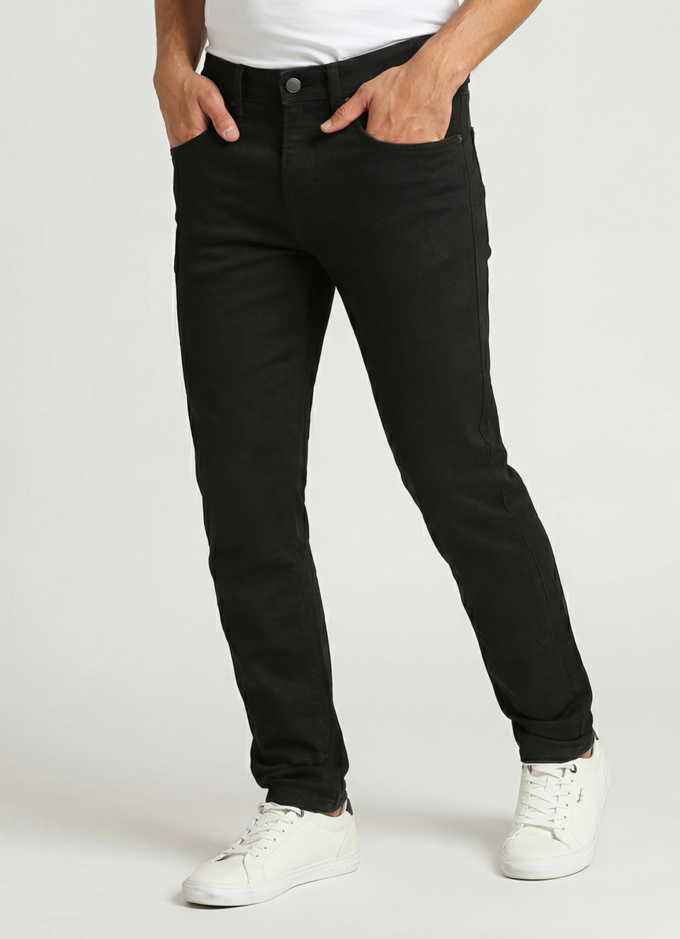 Chinox Black Mid Rise Skinny Fit Gymindigo Jeans, , large image number 0