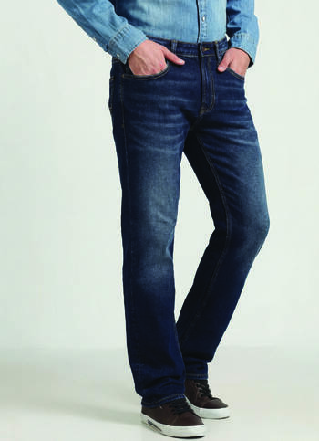 Holborne Dark Blue Mid Rise Straight Fit Jeans