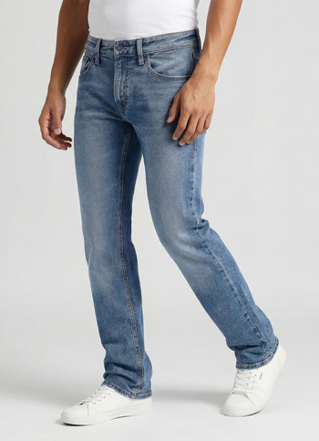 Holborne Light Blue Mid Rise Straight Leg Jeans