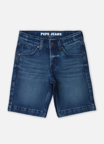Boys Cash Dark Blue Mid Rise Gymindigo Shorts | Pepe Jeans India