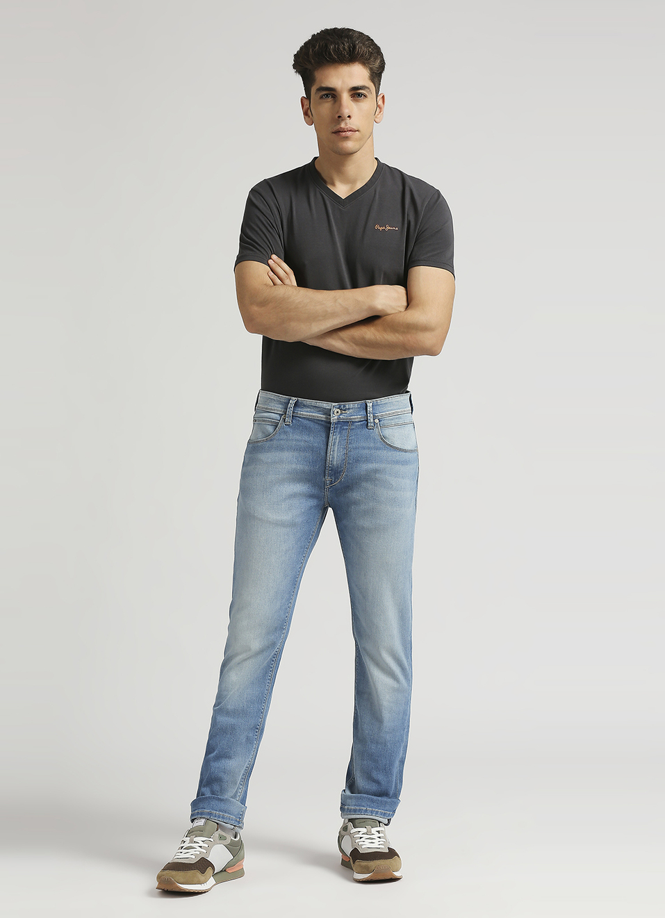 Vapour Mid Rise Slim Fit Powerflex Jeans, , large image number 1