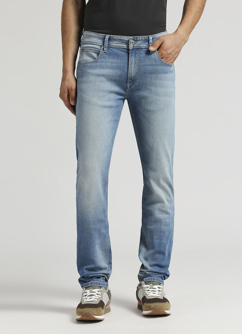 Vapour Mid Rise Slim Fit Powerflex Jeans, , large image number 2