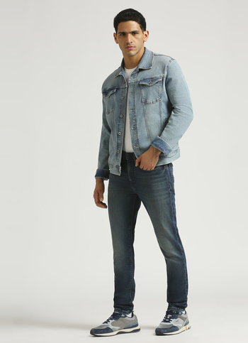 Chinox Dark Blue Mid Rise Skinny Gymindigo Jeans