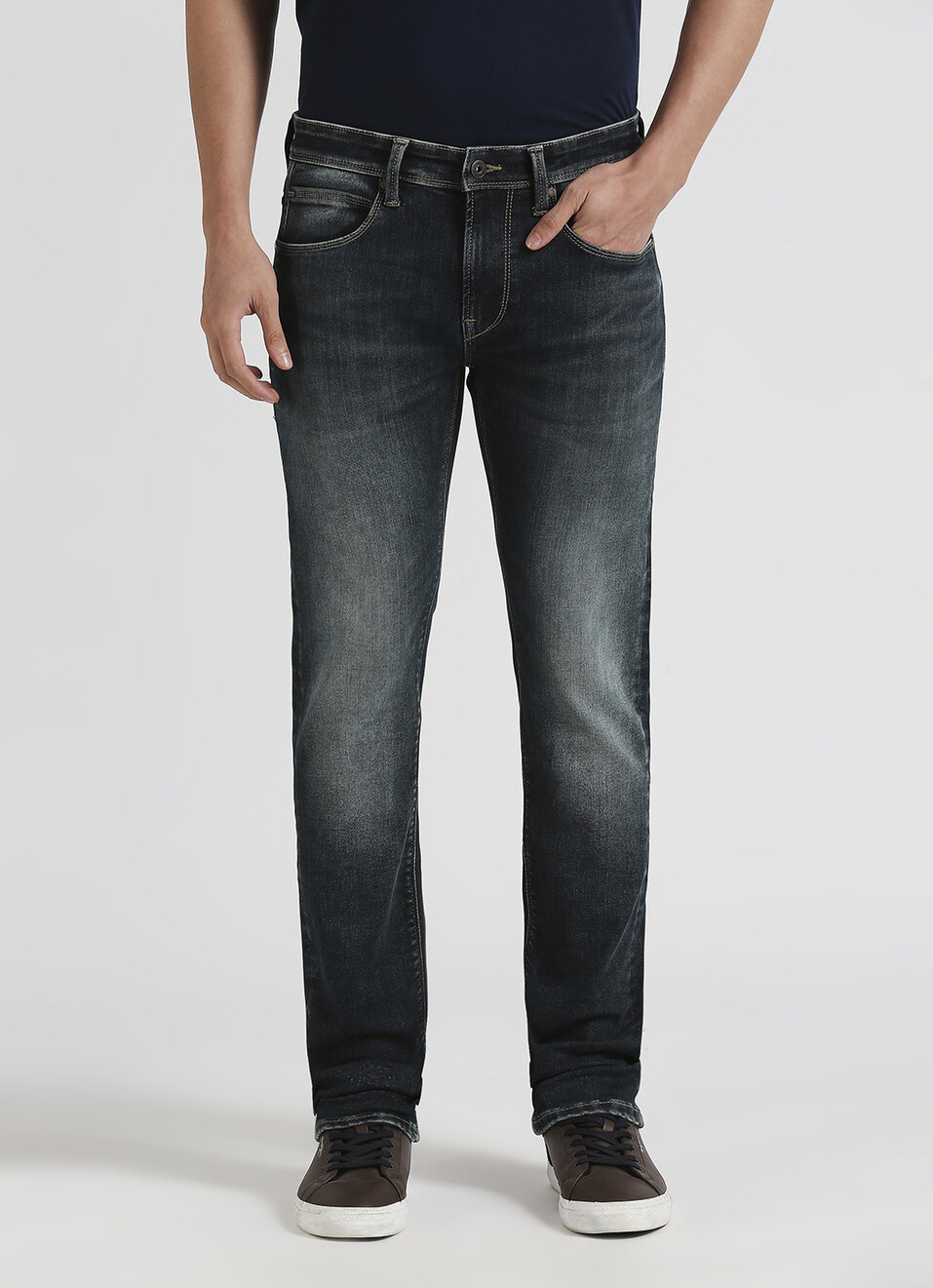 Vapour Mid Rise Slim Fit Powerflex Jeans, , large image number 2
